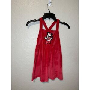 Disney Minnie Mouse Corduroy Red Dress Toddler Girl Size 5 Holiday